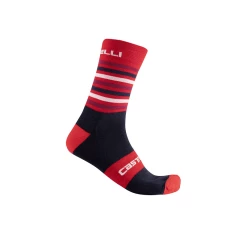Castelli Chaussettes Gregge 15 Rouge Et Bleu