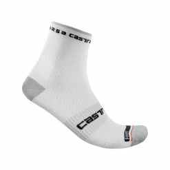 Castelli Chaussettes Rosso Corsa Pro 9 Blanc