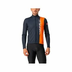 Castelli Maillot ML Traguardo Bleu/Orange