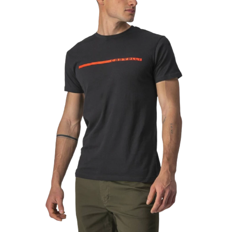Castelli T-shirt Ventaglio Noir/Rouge