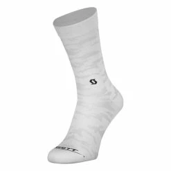 Scott Chaussettes Trail Camo Crew Blanc